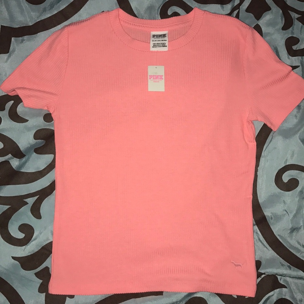 Nwt PINK vintage fit round collar shirt